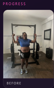Natasha before her transformation at Body Temple VA